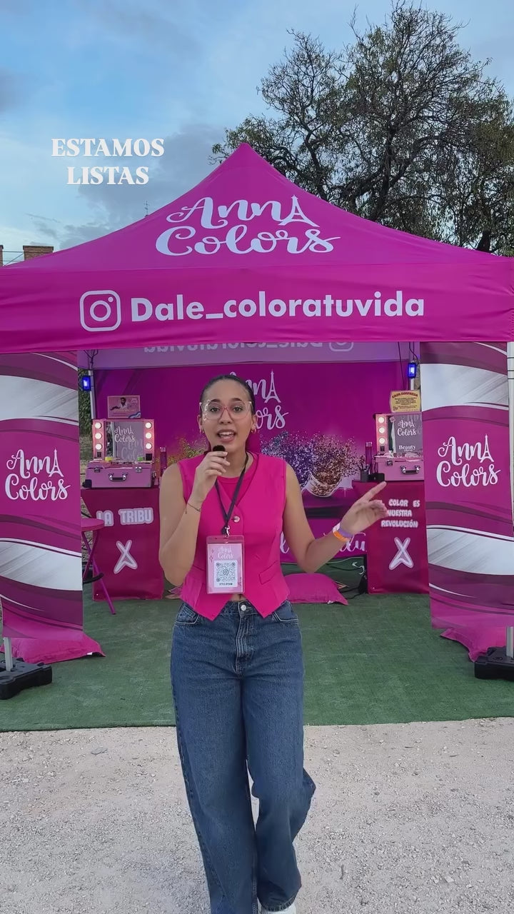 Cargar vídeo: Servicio de maquillaje en stand para festivales y conciertos en España – Anny Colors