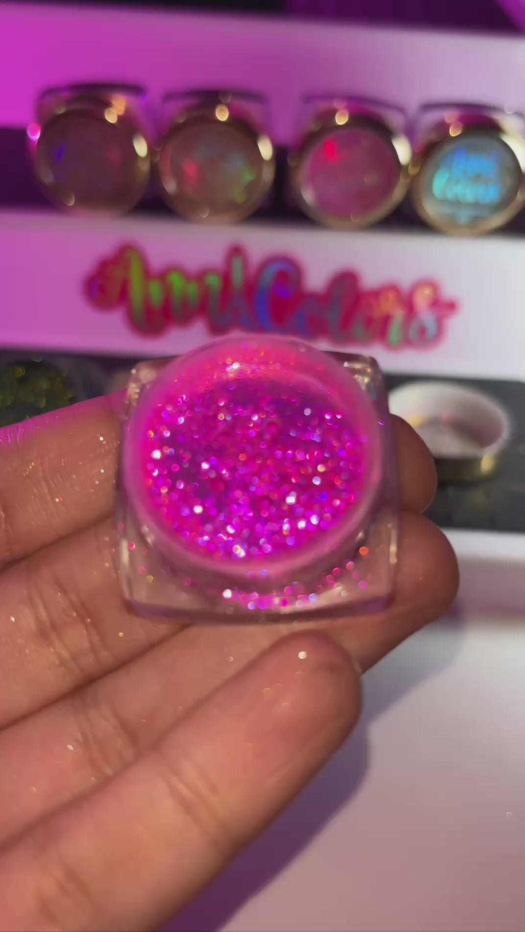 Cargar vídeo: 💥 Fucsia Furiosa pigmento brillante extra fino